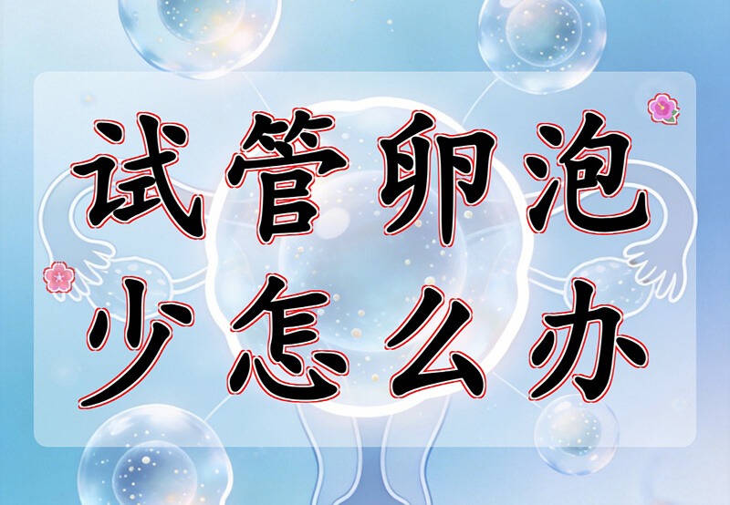 高龄做试管卵泡少怎么办